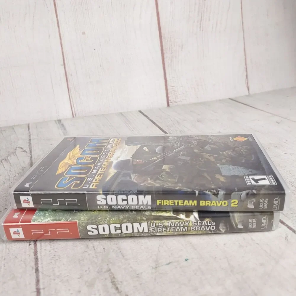 Sony PSP Greatest Hit SOCOM US Navy Seals Fireteam Bravo & Fireteam Bravo 2 USED